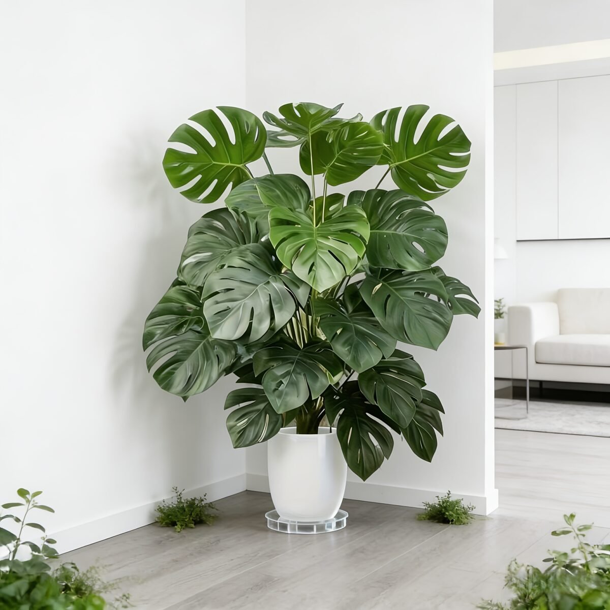 1 Planta Grande de Alta Calidad, Adecuada para Jardines, Interiores, Cabañas, Navidad, Día de San Valentín, Año Nuevo, Pascua, Halloween, Acción de Gracias, Día Nacional de la Libertad | Verde Realista, Exhibición de Piso a Techo CAI444